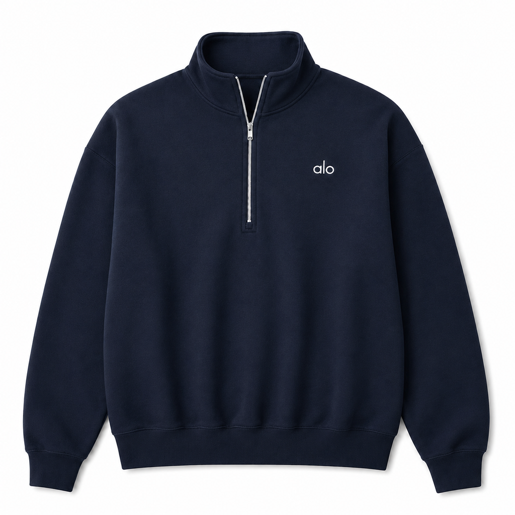 ALO 1/4 Zip Pullover Azul Marino