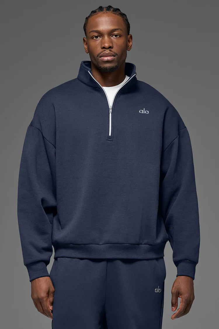 ALO 1/4 Zip Pullover Azul Marino